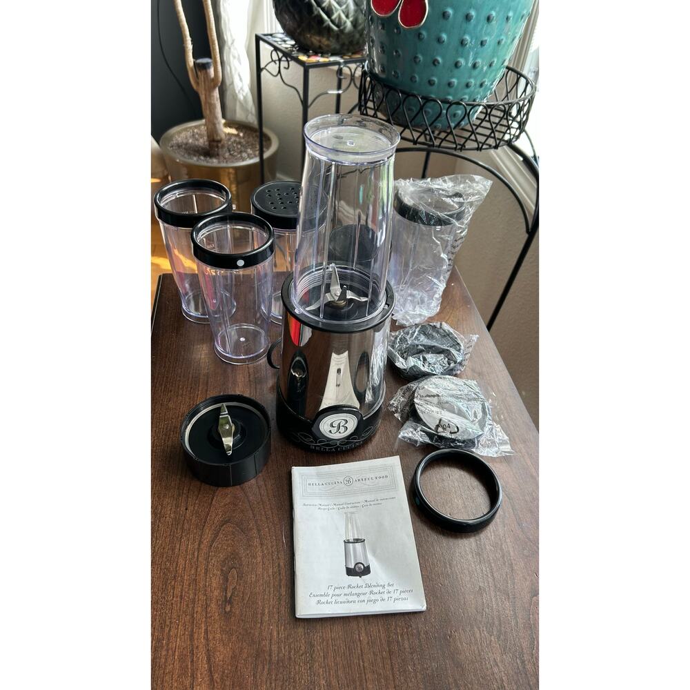 Bella Cucina Personal Rocket Blender Stainless Steel smoothies bullet